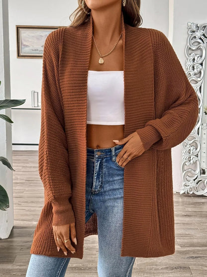 Oversized Knit Open Front Cardigan