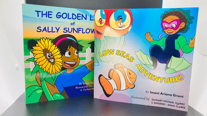 Imani Book bundle (Low Seas Adventure & Golden Life Of Sally Sunflower) Children's Science Books