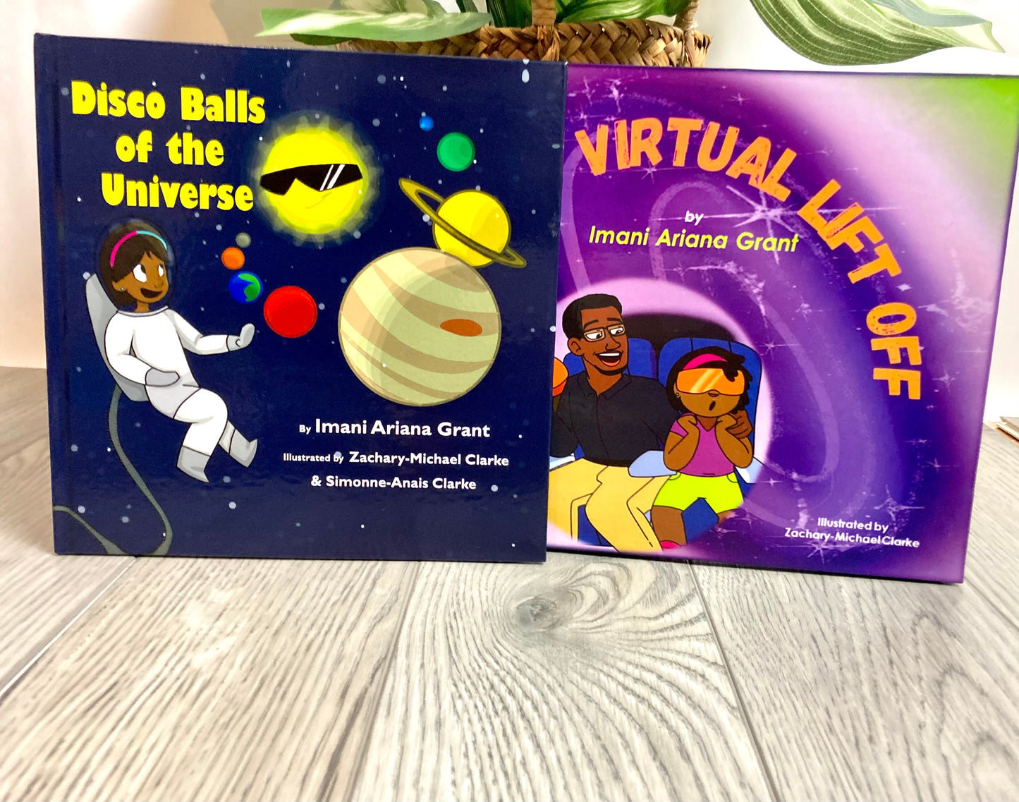 Imani Book bundle (Disco Balls & Virtual Lift Off) Children's Science Books