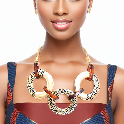 Gold Leopard Ring Collar