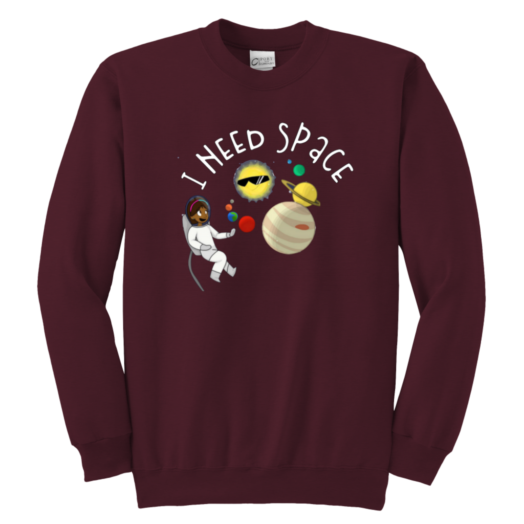I Need Space Kids & Youth Sweatshirt - MONLANE