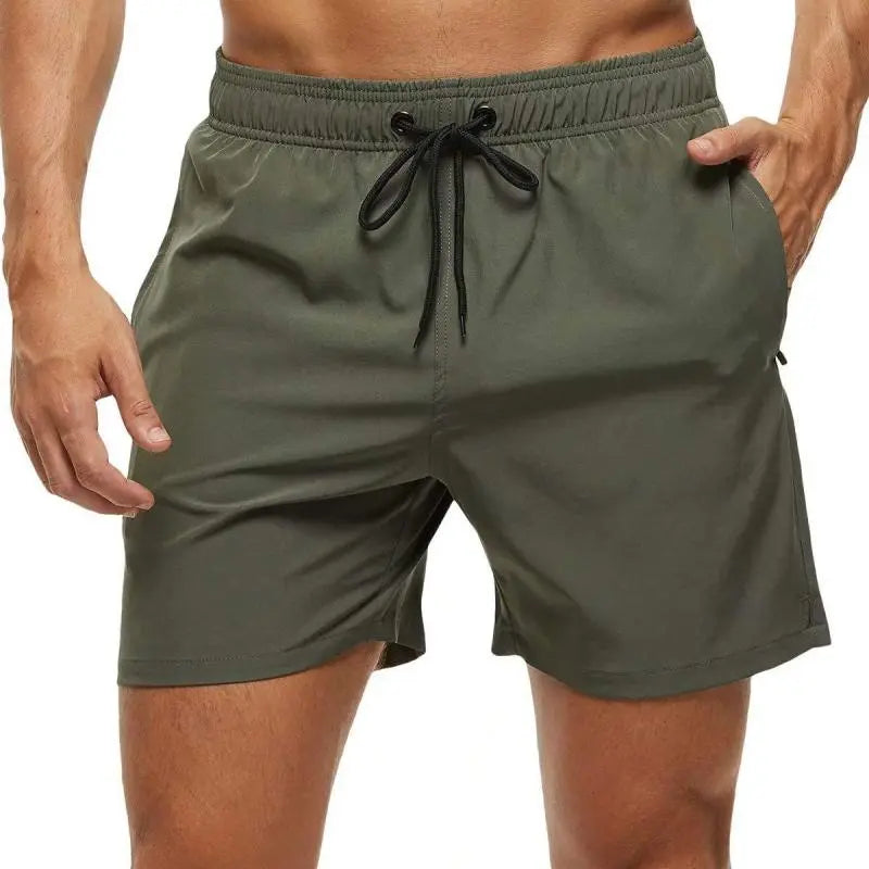 Men Casual Lace-Up Beach Shorts