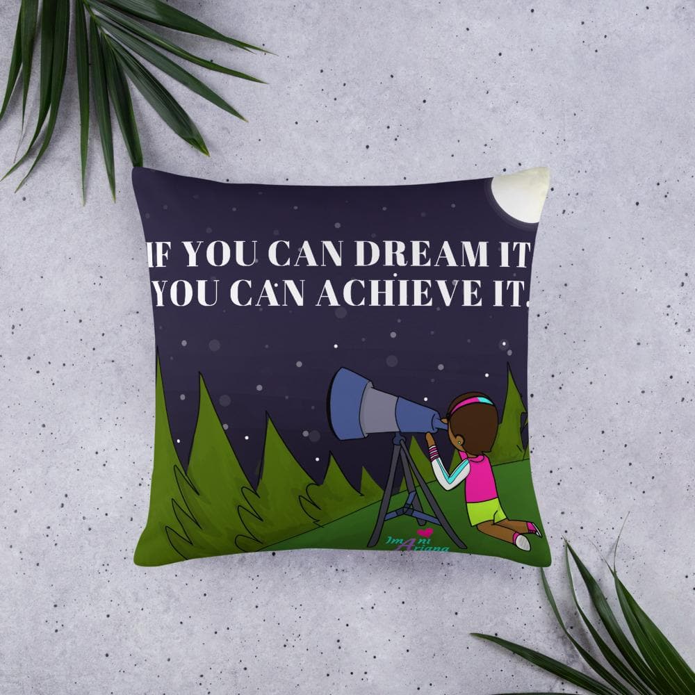 Dream It Achieve It Basic Throw Pillow - MONLANE