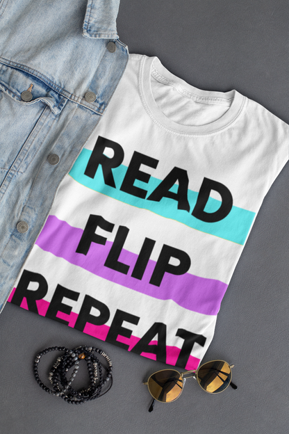 Read, Flip, Repeat T-shirt - MONLANE