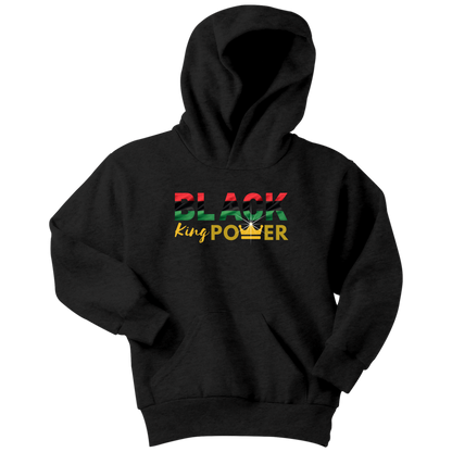 Black King Power Kids & Youth Hoodie - MONLANE