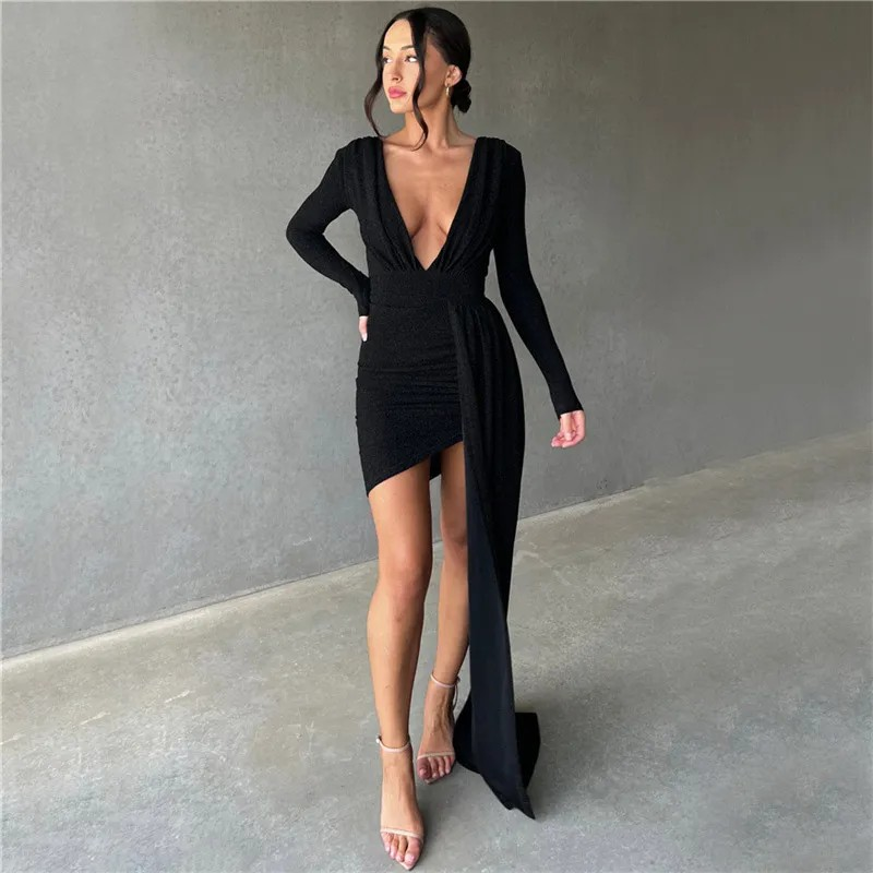 Long Sleeved Sexy Slim Fit Dress