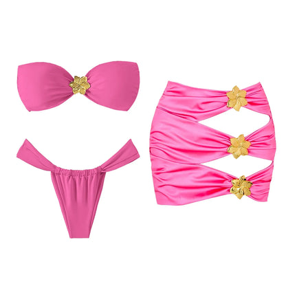 V Neck Ruffle Swimsuit