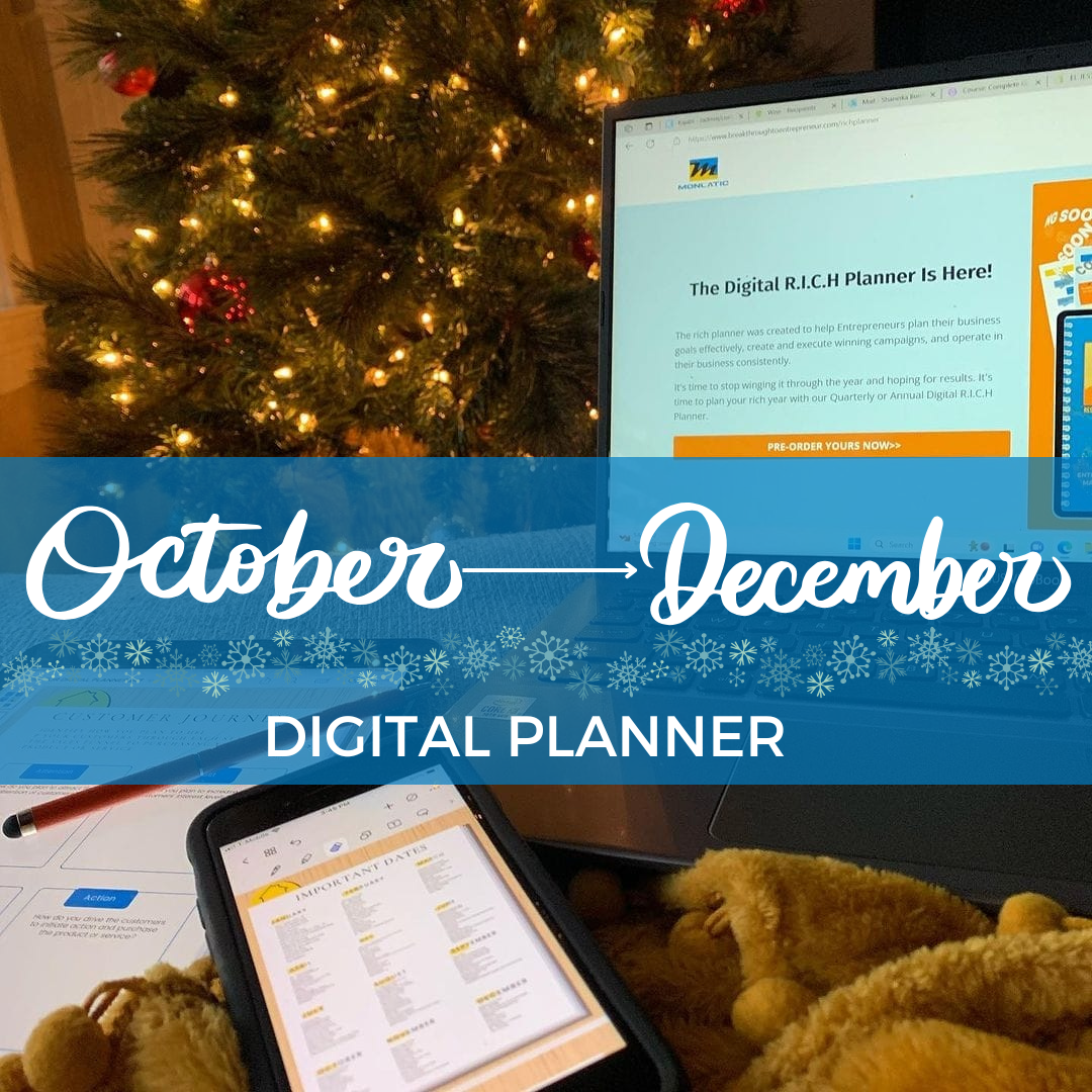 The Quarterly Digital R.I.C.H Planner (October-December) - MONLANE DIGITAL