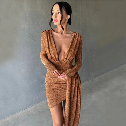 Long Sleeved Sexy Slim Fit Dress