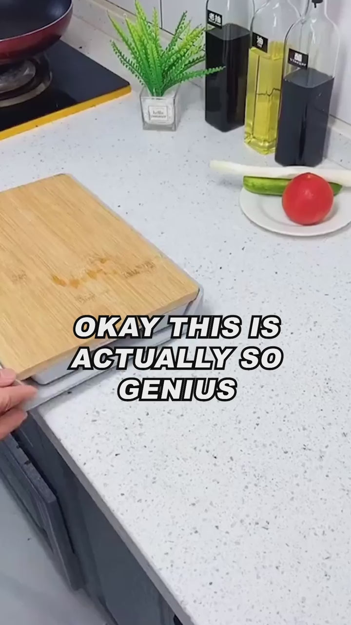 Kitchen Chopping Blocks with Storage Drain Storage Box.mp4