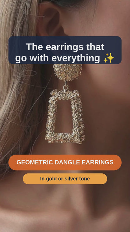 Geometric Dangle Earrings - short video