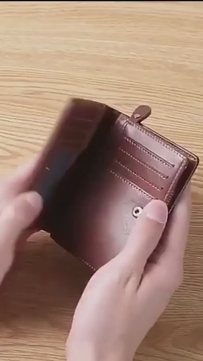 1-H Luxury Leather Men's Wallet-.mp4