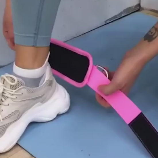 Ankle cuff for leg exercise.mp4