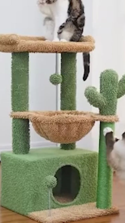 3 Cactus Cat Tree Cat Tower-h.mp4