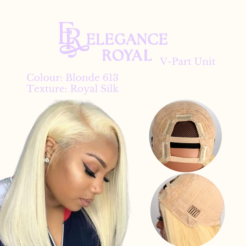 Blonde-Straight-Royal Silk-V-Part