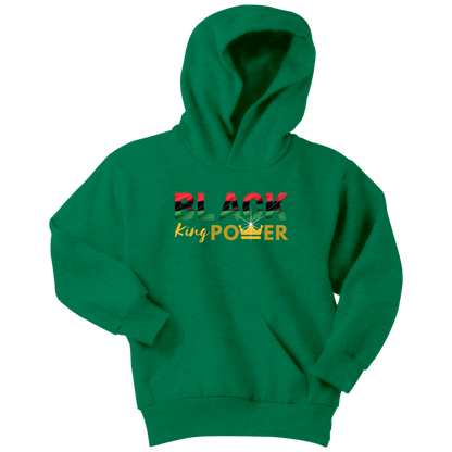 Black King Power Kids & Youth Hoodie - MONLANE