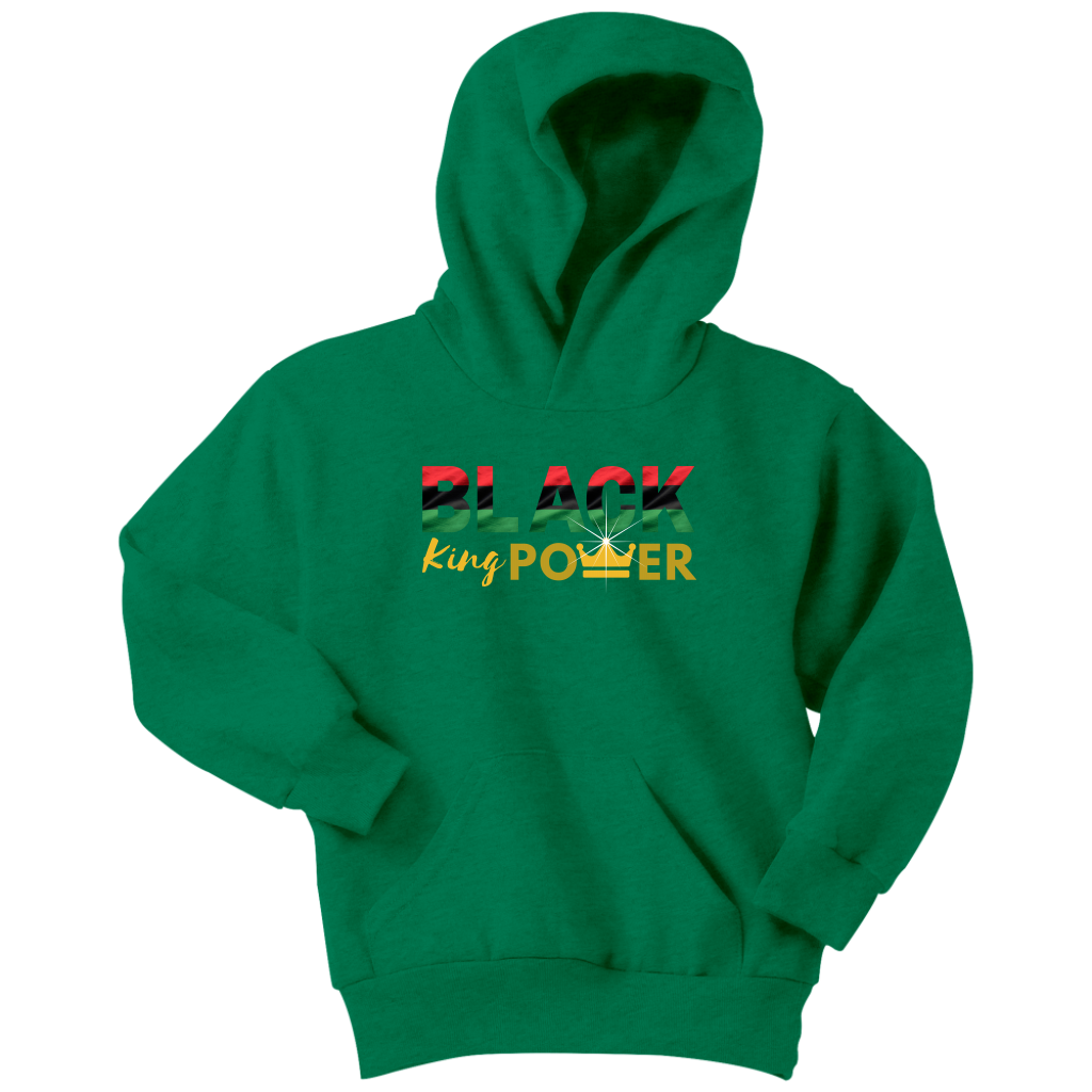 Black King Power Kids & Youth Hoodie - MONLANE