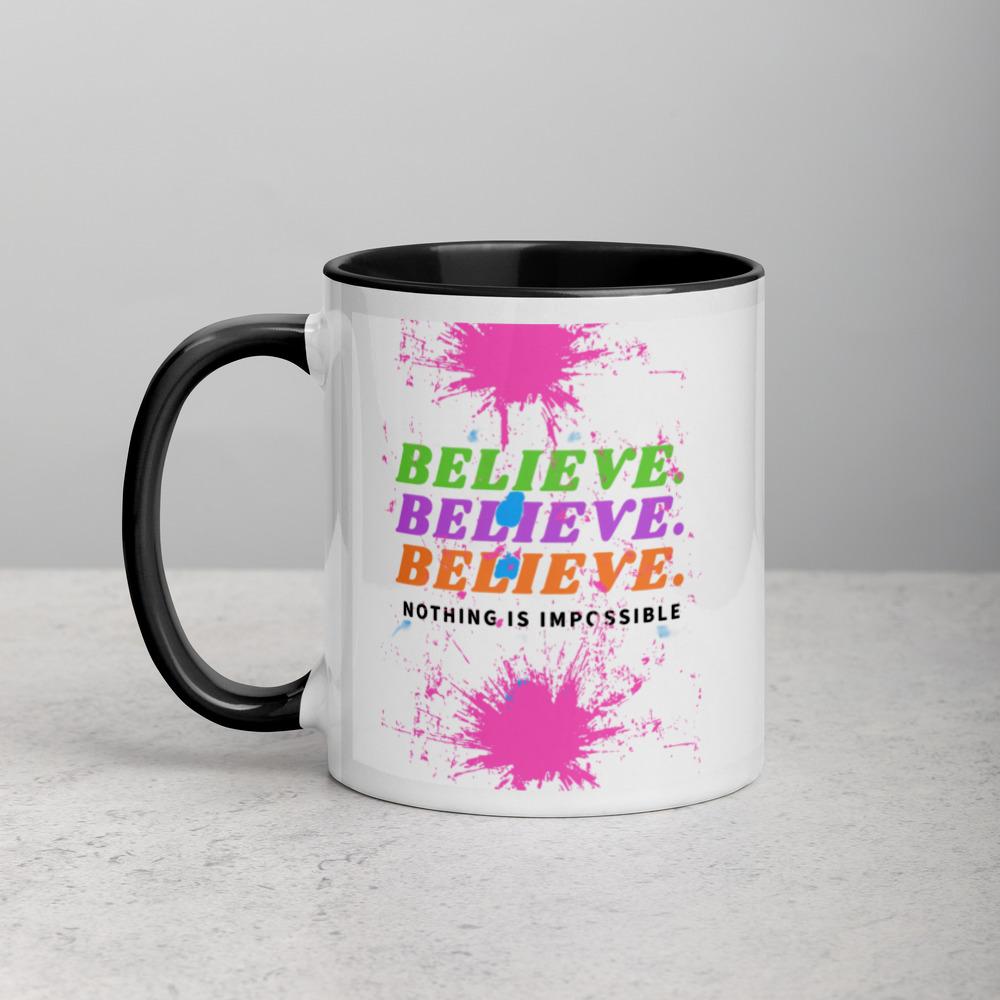 Believe Mug with Color Inside