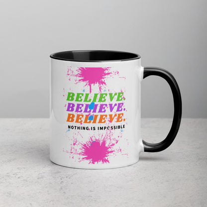 Believe Mug with Color Inside