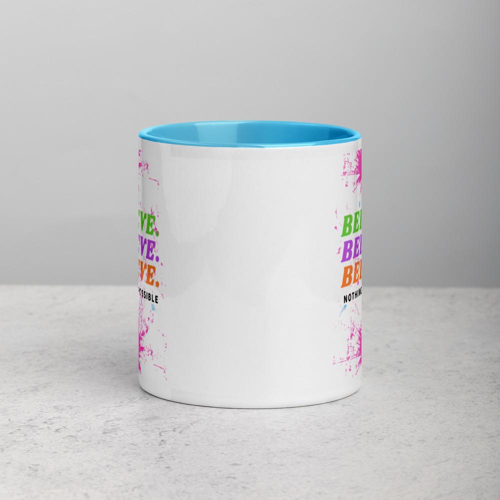 Believe Mug with Color Inside