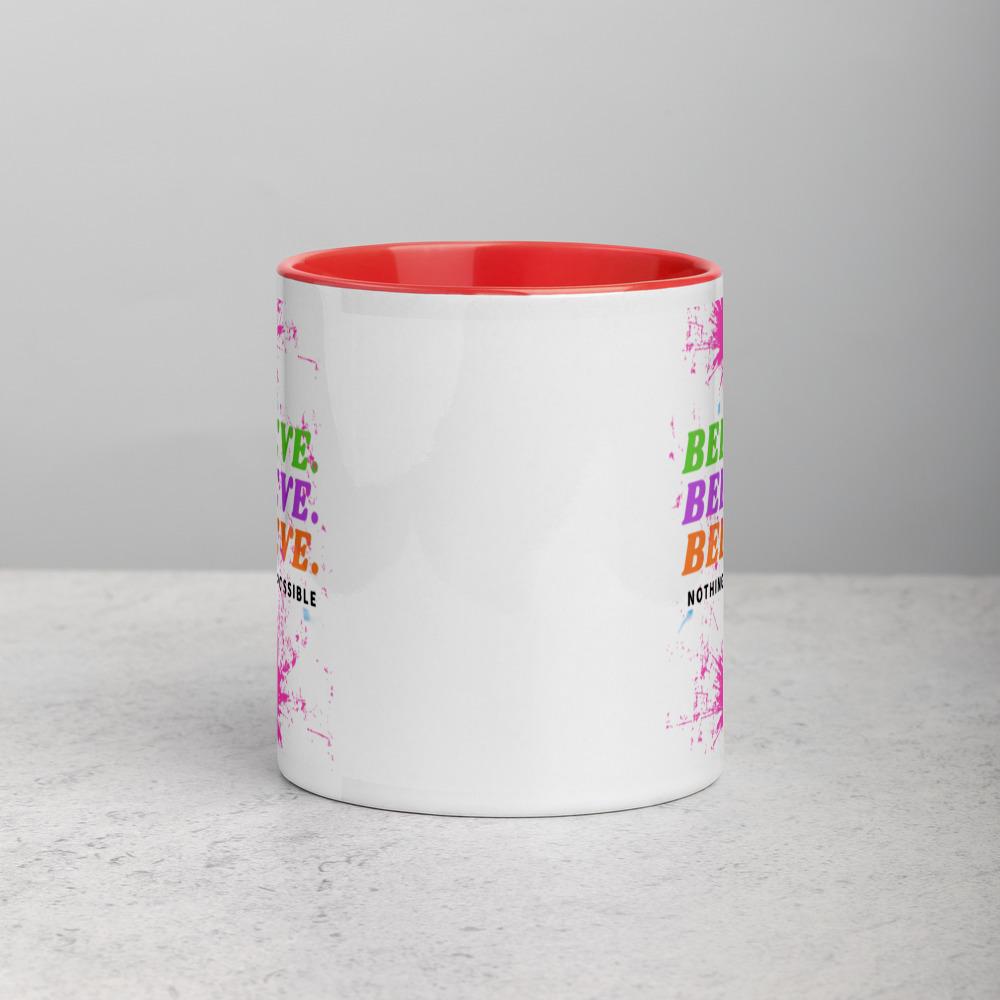 Believe Mug with Color Inside