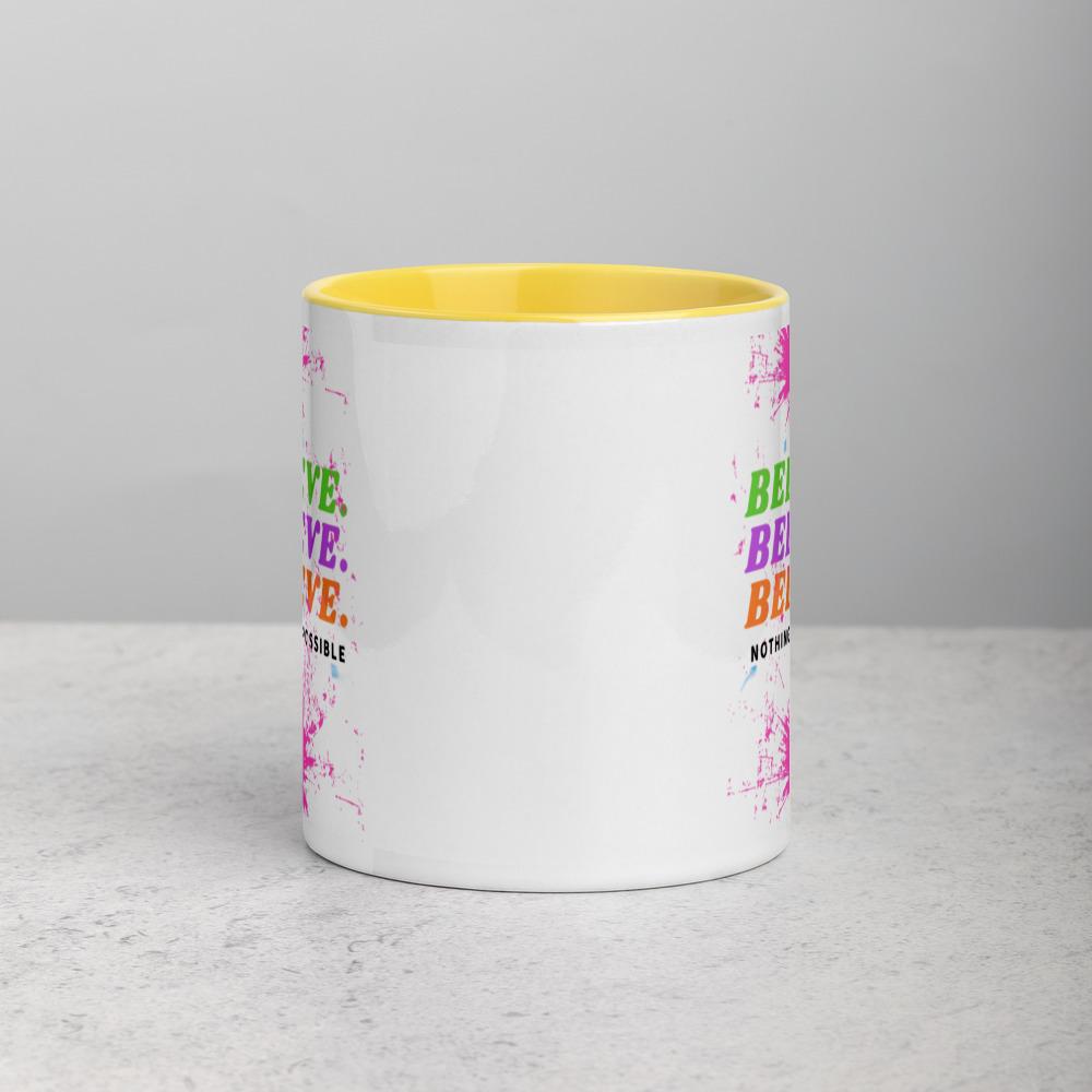 Believe Mug with Color Inside