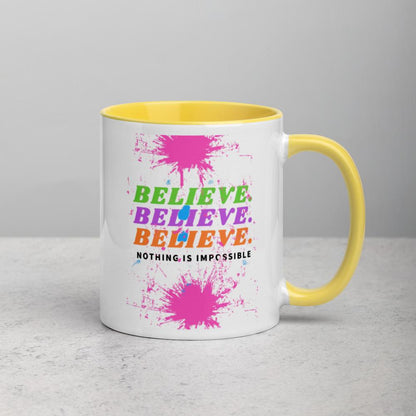 Believe Mug with Color Inside