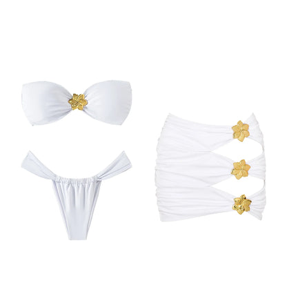 V Neck Ruffle Swimsuit