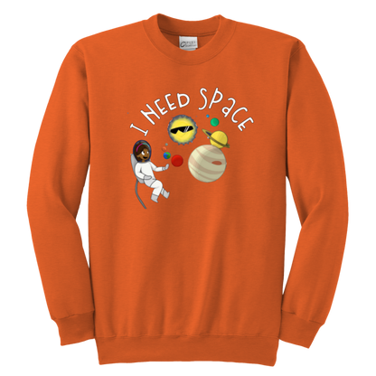 I Need Space Kids & Youth Sweatshirt - MONLANE