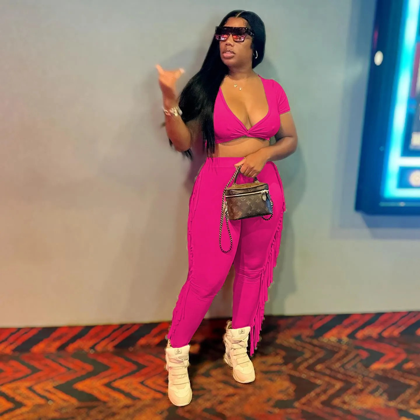 Tassel pants two-piece set