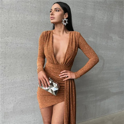 Long Sleeved Sexy Slim Fit Dress