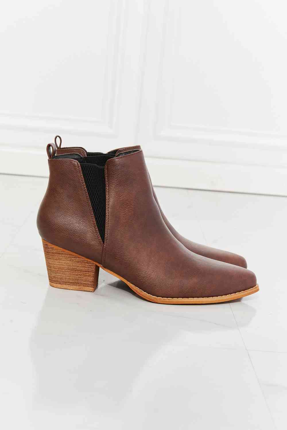 MMShoes Back At It Point Toe Bootie in Chocolate - MONLANE