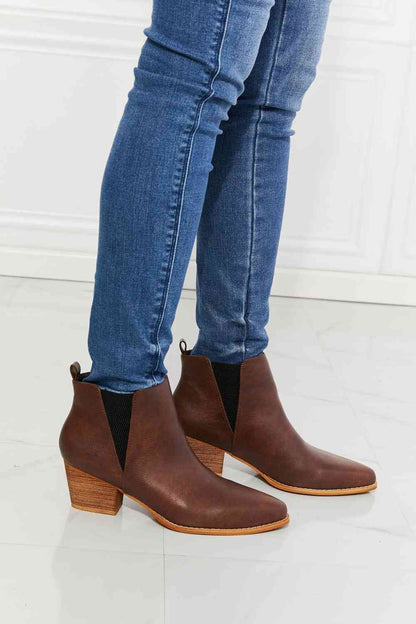 MMShoes Back At It Point Toe Bootie in Chocolate - MONLANE