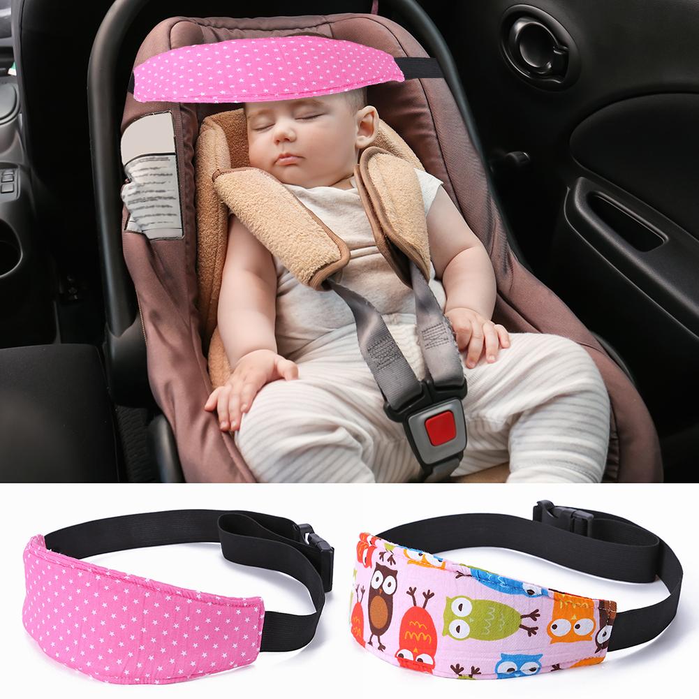 Baby Stroller Head Body Supports Infant Cars Seat Safety Sleeping Elastic Belt Kids Travel Safe Sleep Nap Aid Head Support Band - MONLANE