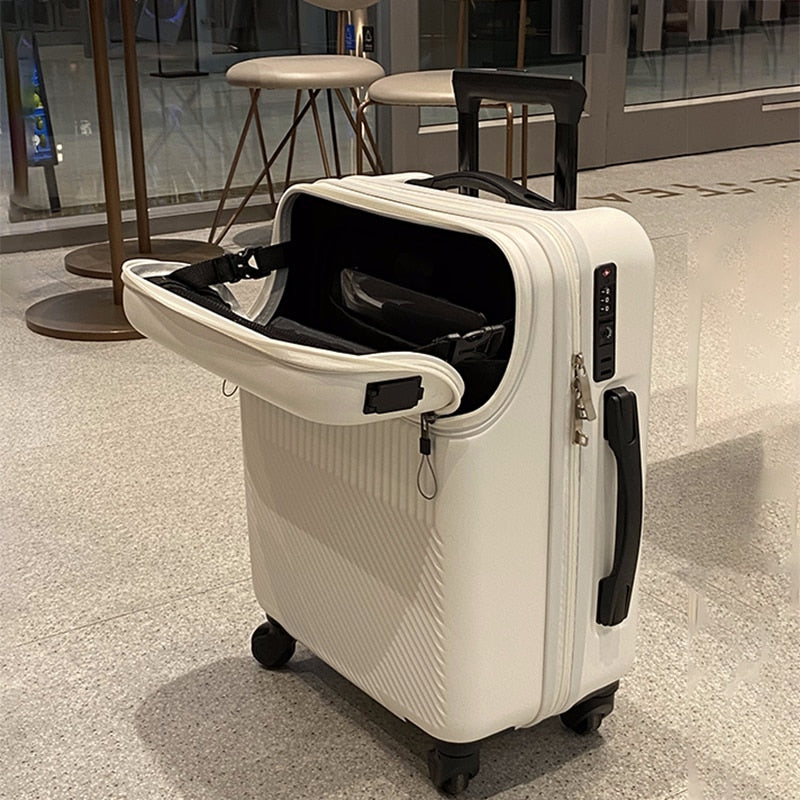 Travel Suitcase Carry on Luggage with Wheels Cabin Rolling Luggage trolley luggage bag Men's business lightweight luggage - MONLANE