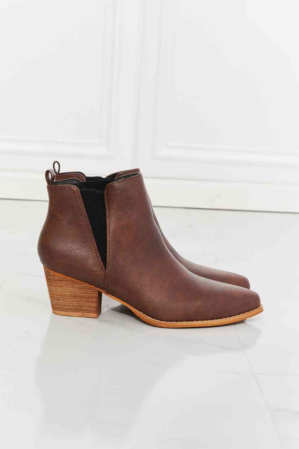 MMShoes Back At It Point Toe Bootie in Chocolate - MONLANE